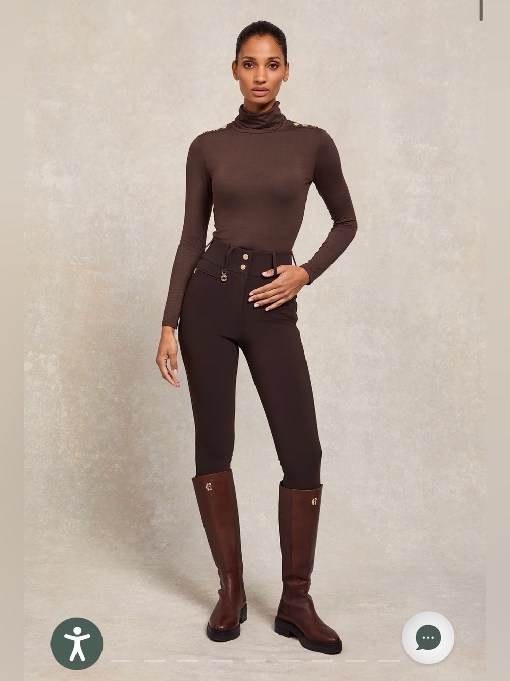 HOLLAND COOPER CONTOUR TROUSERS IN CHOCOLATE